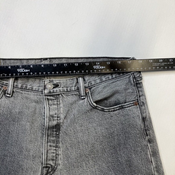 Levis 501 Jeans Dirienzo Gray Rigid Denim Men’s 36x30 Y2K Button Fly Orig. Fit - Picture 10 of 13